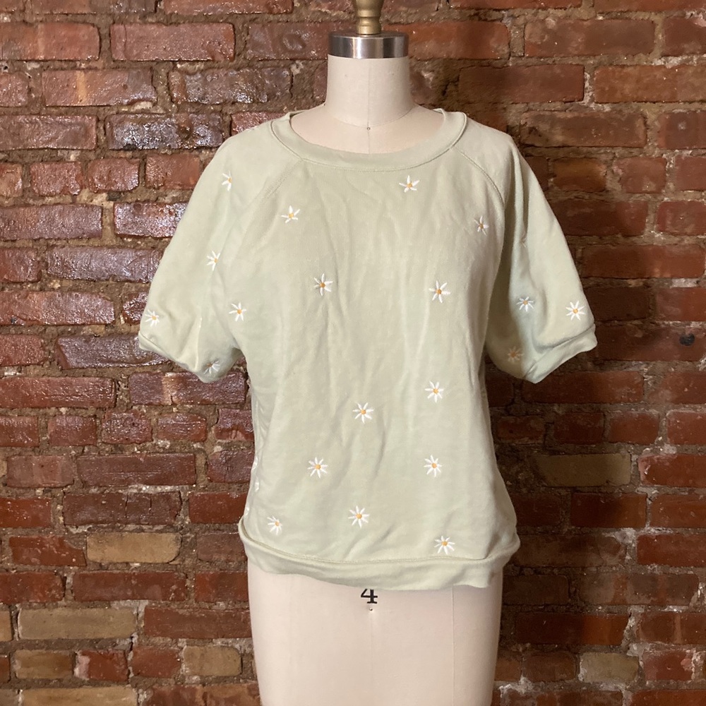 Madewell mint short sleeve sweatshirt